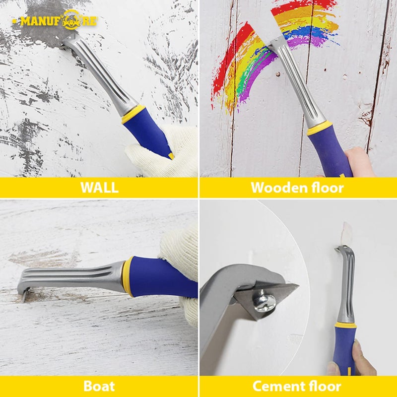 MANUFORE Paint Scraper with 2 Inch Double-edged Tungsten Steel Carbide Scraper for removing paint, glue, grout - Image 5